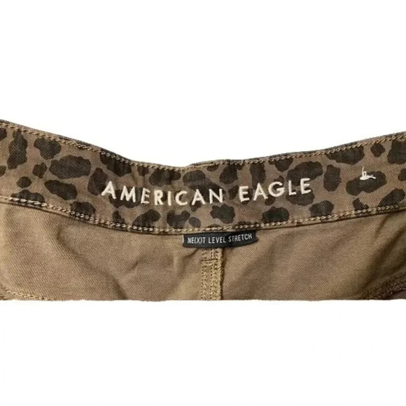 American Eagle Curvy Brown Leopard Print Jegging Jeans - Picture 4 of 5